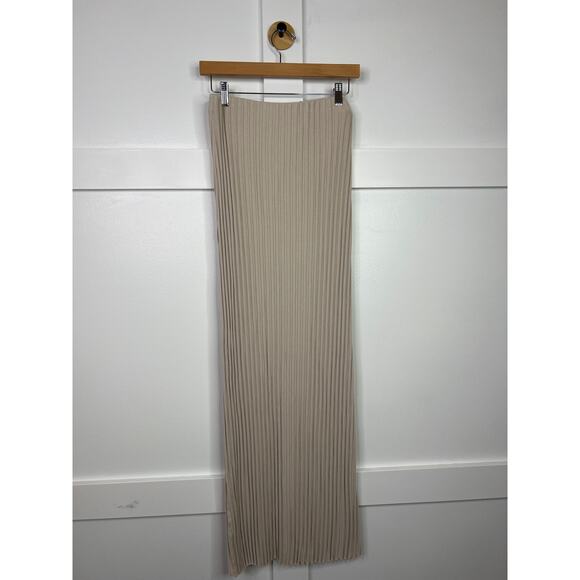 NWT Cotton Citizen Pull On Ribbed Knit Stretch The Capri Maxi Skirt Oatmeal - Picture 7 of 8